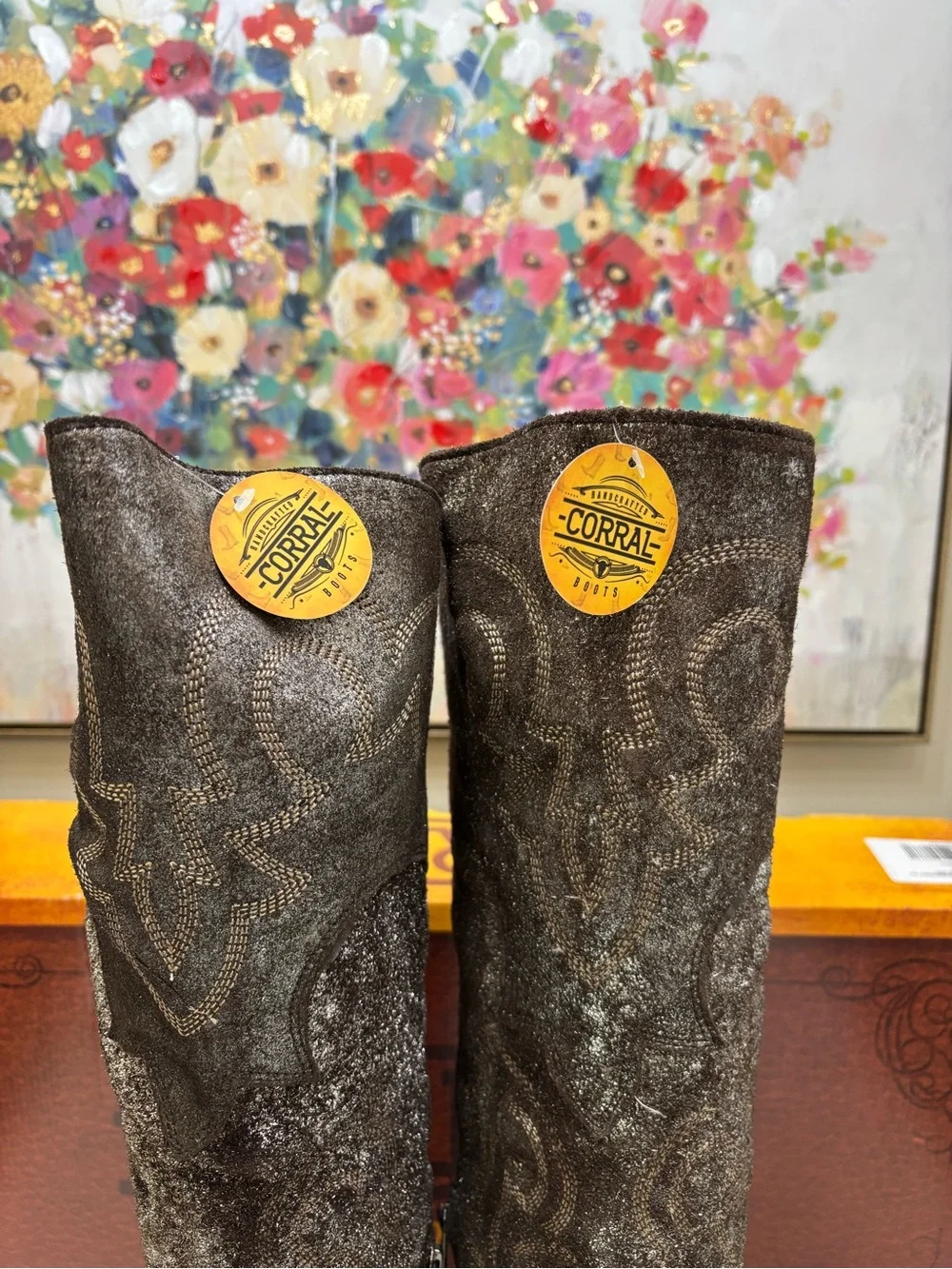 ✨ CORRAL BROWN-SILVER METALLIZED OVER-THE-KNEE BOOTS ✨ NWT